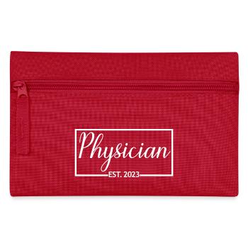 Physician Est. 2023 Diplom-Medizinstudent - Federtasche - Rot - Vorne