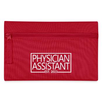 Adjoint au médecin Estimation 2023 Cadeau de fin d’études - Trousse - rouge - Devant