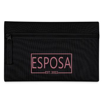 Esposa Est. 2022 Verlobung Brautdusche Hochzeit - Federtasche - Schwarz - Vorne
