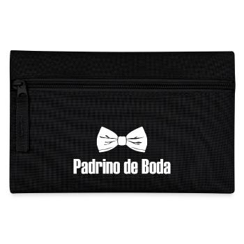 Padrino de Boda, Best Man Bowtie Wedding Groomsmen - Pencil Case - black - Front