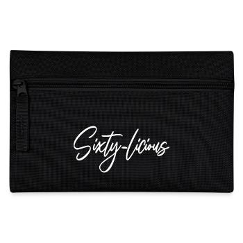 Sixty-Licious Funny 60th Birthday Party Men Women - Pencil Case - black - Front