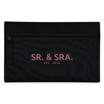 Sr. & Sra. Est. 2023 - Hochzeitsgeschenk für Männer & Frauen - Federtasche - Schwarz - Vorne