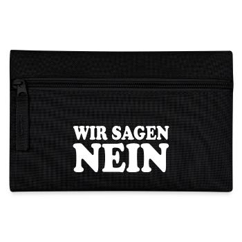 Wir sagen nein - Federtasche - Schwarz - Vorne