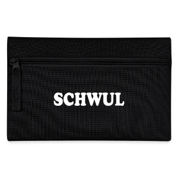 Schwul - Federtasche - Schwarz - Vorne