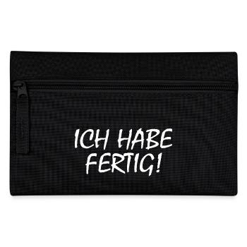 Ich habe fertig - Federtasche - Schwarz - Vorne