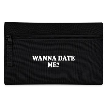 wanna date me - Federtasche - Schwarz - Vorne