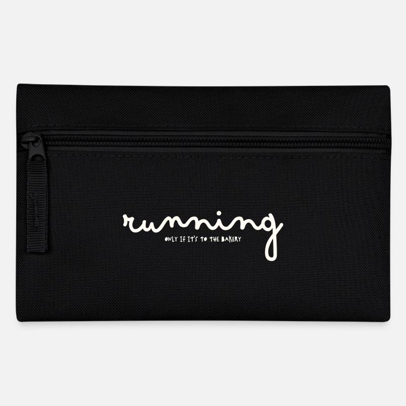 RUNNING ONLY IF IT'S TO THE BAKERY - Pencil Case - black