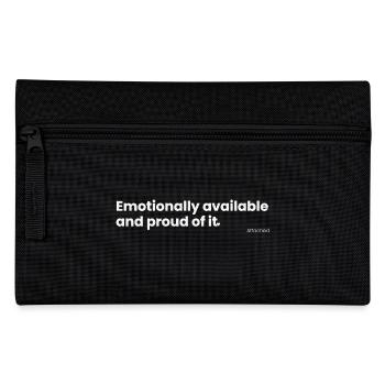 Emotionally available and proud of it - Federtasche - Schwarz - Vorne