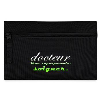Arzt, Arzt, Krankenschwester, Gesundheit und weißer Kittel - Federtasche - Schwarz - Vorne