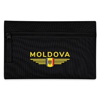 Moldau T-Shirt – Stolz auf Moldawien - Federtasche - Schwarz - Vorne