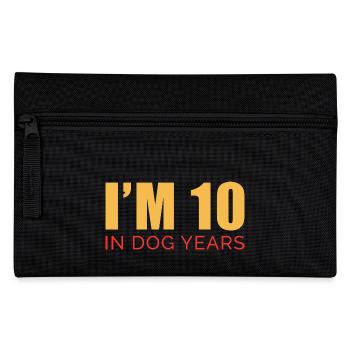 I'm 10 In Dog Years Tees | Funny 70th Birthday - Trousse - noir - Devant