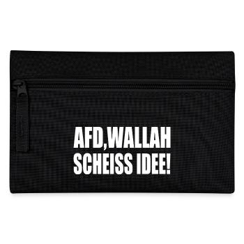 Afd wallah scheiss idee - Federtasche - Schwarz - Vorne