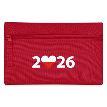 I love Poland 2026, vacation in Poland 2026 - Pencil Case - red - Front