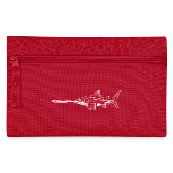 Schwertfisch-Silhouetten-Nachtschwimmen - Federtasche - Rot - Vorne