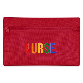 NURSE Rainbow Typography LGBTQ Pride Design - Pencil Case - red - Front