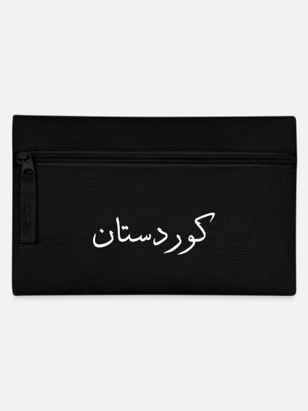 Kurdistan-FONT-K-Weiss - Federtasche - Schwarz