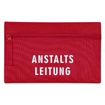 ANSTALTS LEITUNG - lustig RAHMENLOS® - Federtasche - Rot - Vorne