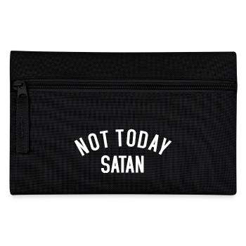 Not today Satan - Federtasche - Schwarz - Vorne