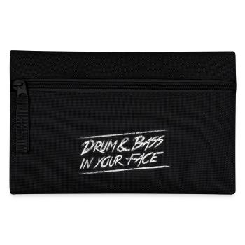 Drum & bass in your face / Party / Rave / Dj - Federtasche - Schwarz - Vorne