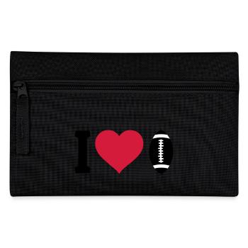 I love football - Pencil Case - black - Front