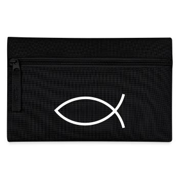 Jésus Poisson Blanc Ichthys Poisson Jésus - Trousse - noir - Devant