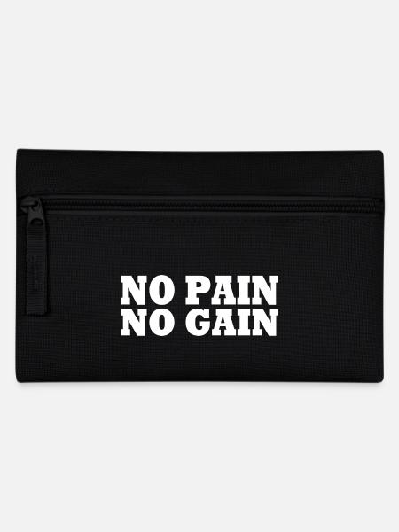 No pain no gain - Federtasche - Schwarz