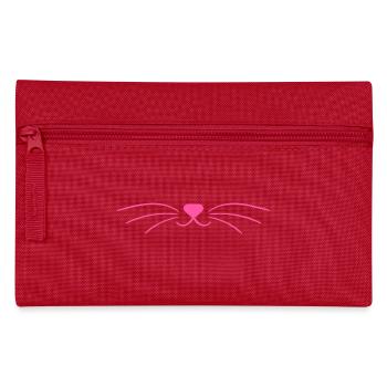 Cute Pink Cat Face Mask - Pencil Case - red - Front