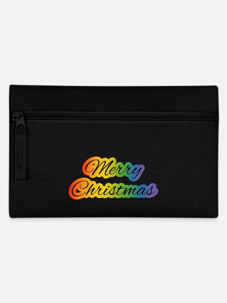 LGBT lgbtqi queer merry christmas regenbogen - Federtasche - Schwarz