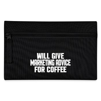 Funny Marketing Specialist & Coffee Lover Gift - Pencil Case - black - Front