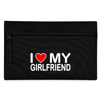 I love my girlfriend - Pencil Case - black - Front