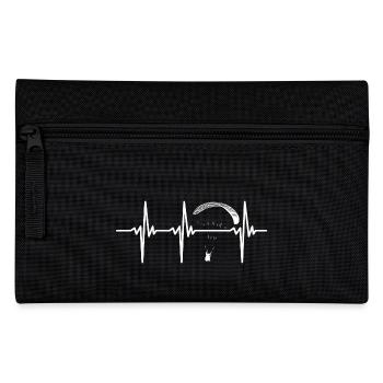 Heartbeat for Paraglider Paragliding Paraglider Paraglider - Pencil Case - black - Front