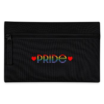 Cœur arc-en-ciel de fierté - Trousse - noir - Devant