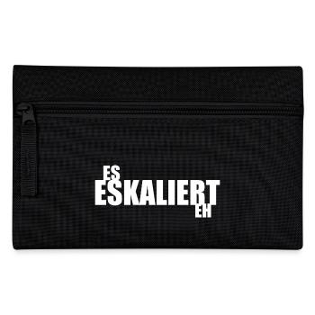 Es eskaliert eh - Federtasche - Schwarz - Vorne