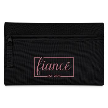 Verlobter Est. 2023 Verlobungsgeschenk Hochzeit des Bräutigams - Federtasche - Schwarz - Vorne