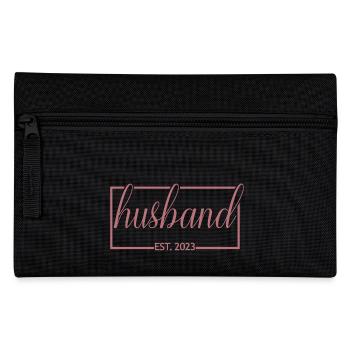 Mari Est. 2023 Fiançailles Cadeau de mariage du marié - Trousse - noir - Devant