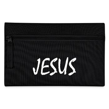Jesus - Pencil Case - black - Front