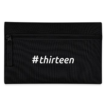 Hashtag Thirteen Cool 13 Years Old 13th Birthday - Pencil Case - black - Front