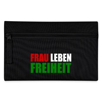 Frau leben freiheit - Federtasche - Schwarz - Vorne