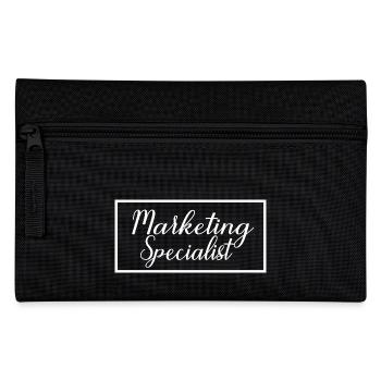 Marketingspezialist stolzer diplomierter Marketer - Federtasche - Schwarz - Vorne