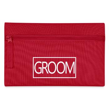 Groom - Husband To Be Wedding Party Engagement - Pencil Case - red - Front