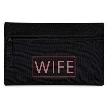 Ehefrau Matching Paar Verlobung Hochzeit Flitterwochen - Federtasche - Schwarz - Vorne