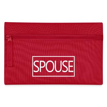 Couple jumelé conjoint hommes et femmes Jour de mariage - Trousse - rouge - Devant