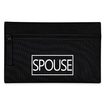 Spouse Matching Couple Men & Women Wedding Day - Pencil Case - black - Front
