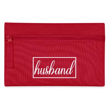 Husband Matching Engagement Wedding Honeymoon - Pencil Case - red - Front