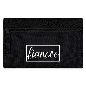 Fiancée Matching Engagement Wedding Honeymoon - Pencil Case - black - Front