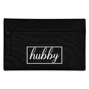 Hubby Matching Engagement Wedding Honeymoon - Pencil Case - black - Front