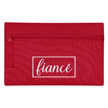 Verlobter Passende Verlobung Geschenk Bräutigam Hochzeit - Federtasche - Rot - Vorne