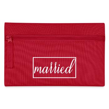 Couple marié assorti Hommes & Femmes Jour de mariage - Trousse - rouge - Devant