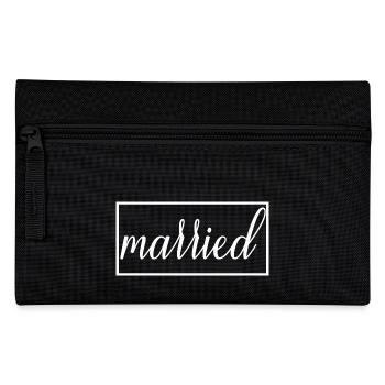 Couple marié assorti Hommes & Femmes Jour de mariage - Trousse - noir - Devant