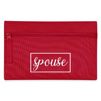 Couple jumelé conjoint hommes et femmes Jour de mariage - Trousse - rouge - Devant